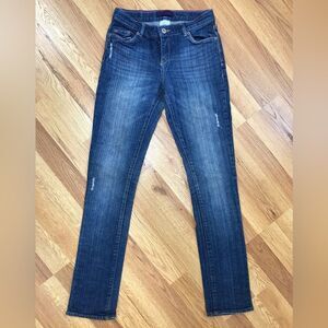 LEVI’S Girls Skinny Jeans Slim Fit Dark Wash Distressed Size 16 Slim